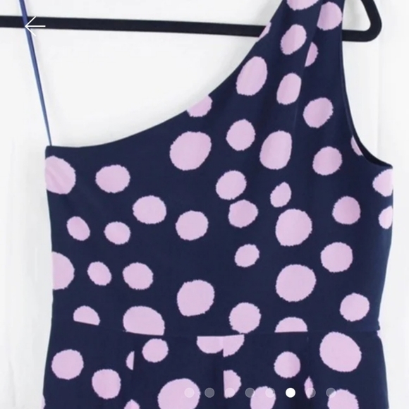 JCrew Silk One Shoulder Dress in polka dots - Picture 4 of 6
